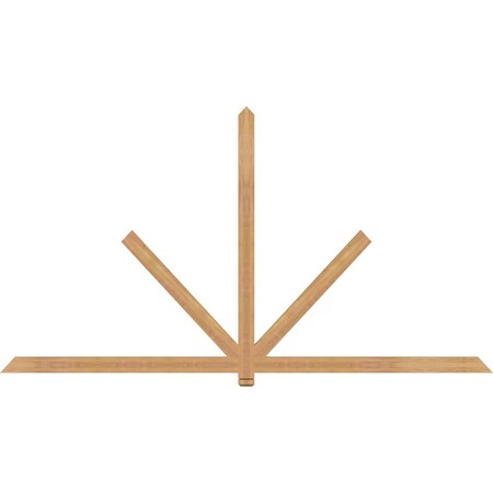 Ekena Millwork Kennewick Timber Gable Bracket, Western Red Cedar, 108"W x 58"H x 1 1/2"D x 3 1/2"F, 13/12 Pitch GBW108X58X0204KEN00SWR